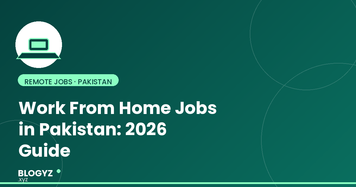 work from home jobs pakistan