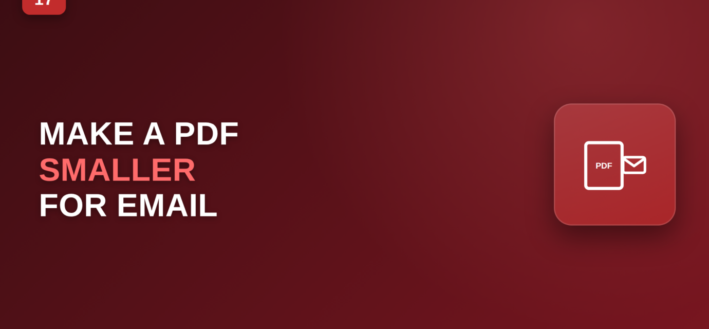 make PDF smaller for email