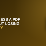 compress PDF without losing quality